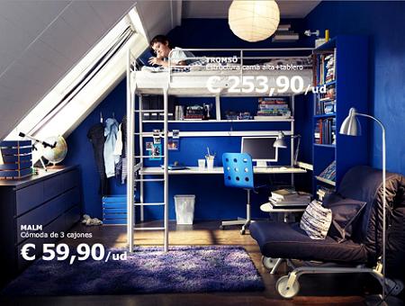 Cama alta juvenil de Ikea
