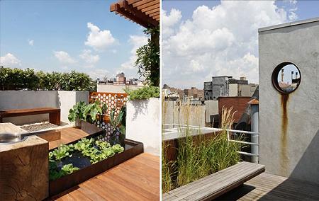 Decoración de terraza o jardín urbano