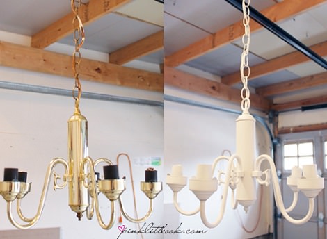 DIY lámpara de araña casera pintar