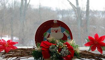 decoración de navidad en ventanas